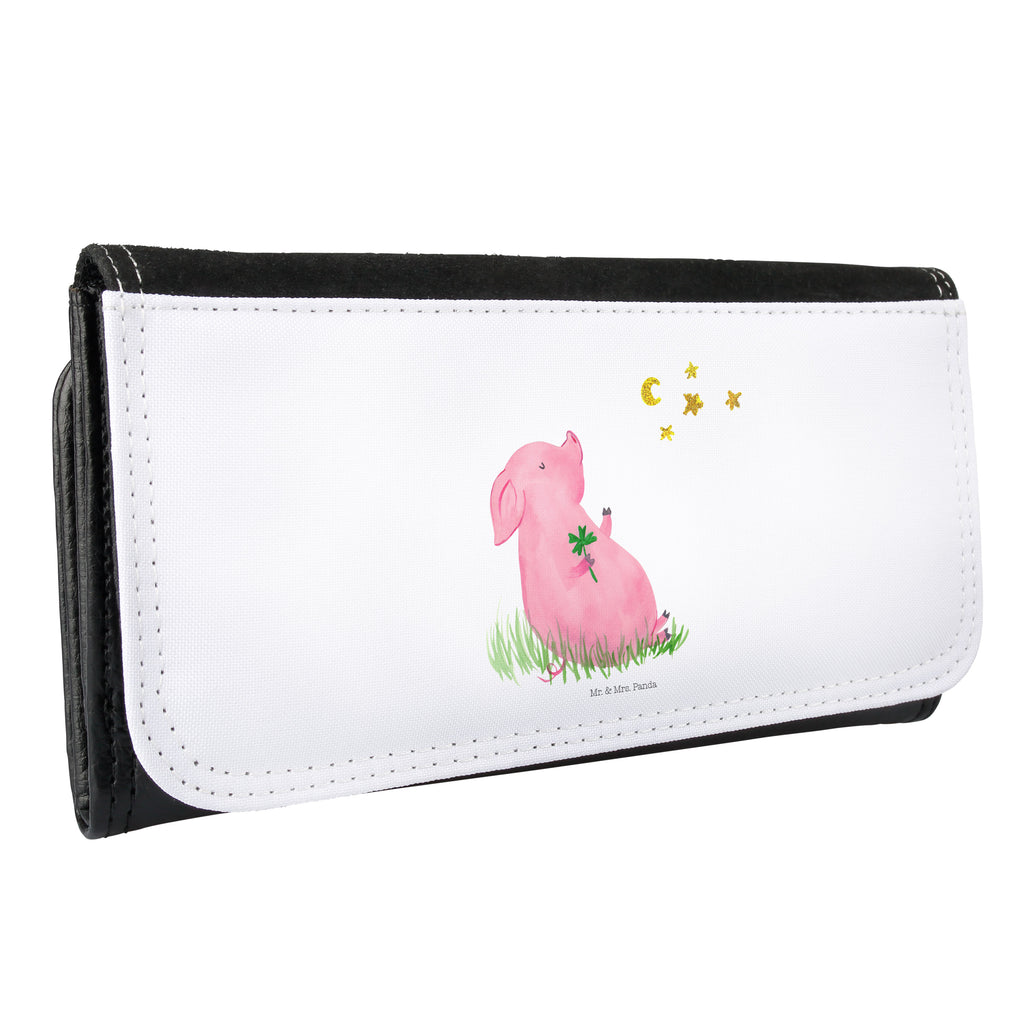 Damen Portemonnaie Glücksschwein Portemonnaie, Portemonee, Geldbörse, Damen, Groß, XXL, Geldbeutel, Portemonnaies, Tiermotive, Gute Laune, lustige Sprüche, Tiere, Glücksschwein. Glück, Schwein, Schweinchen, Sterne, Sernchen, Ziele, Träume, Motivation, Glücksbringer