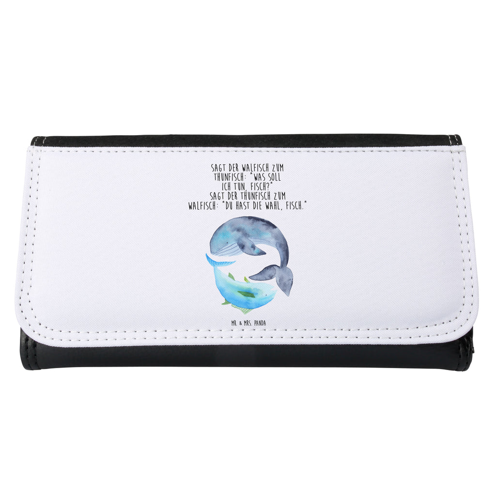 Damen Portemonnaie Walfisch & Thunfisch Portemonnaie, Portemonee, Geldbörse, Damen, Groß, XXL, Geldbeutel, Portemonnaies, Tiermotive, Gute Laune, lustige Sprüche, Tiere, Wal, Wahl, Tunfisch, Wortwitz lustig, Spruch lustig, Flachwitz, Witz, Spruch des Tages, Flachwitz Geschenk