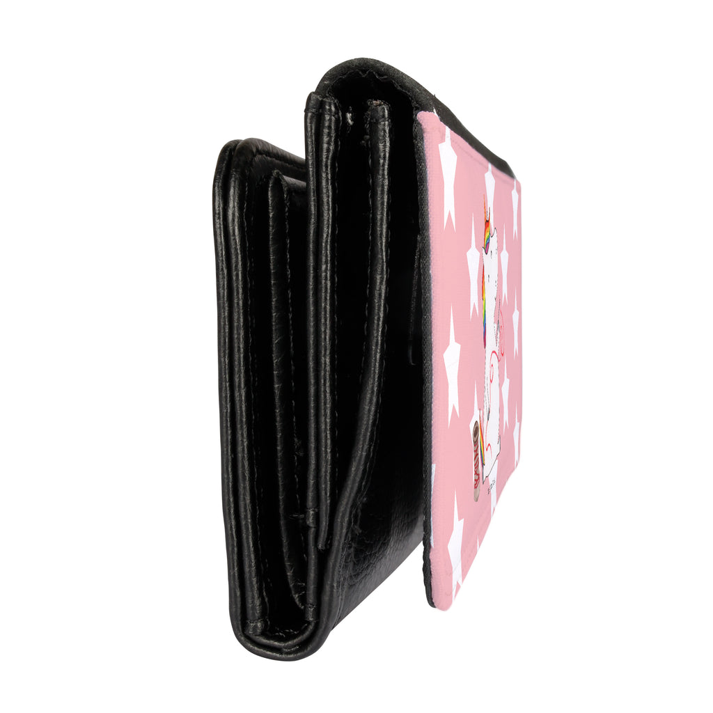 Damen Portemonnaie Einhorn Näherin Portemonnaie, Portemonee, Geldbörse, Damen, Groß, XXL, Geldbeutel, Portemonnaies, Einhorn, Einhörner, Einhorn Deko, Pegasus, Unicorn, Näherin, nähen, Mädchen, Freundin, Häkeln, Stricken, basteln, Nähzimmer