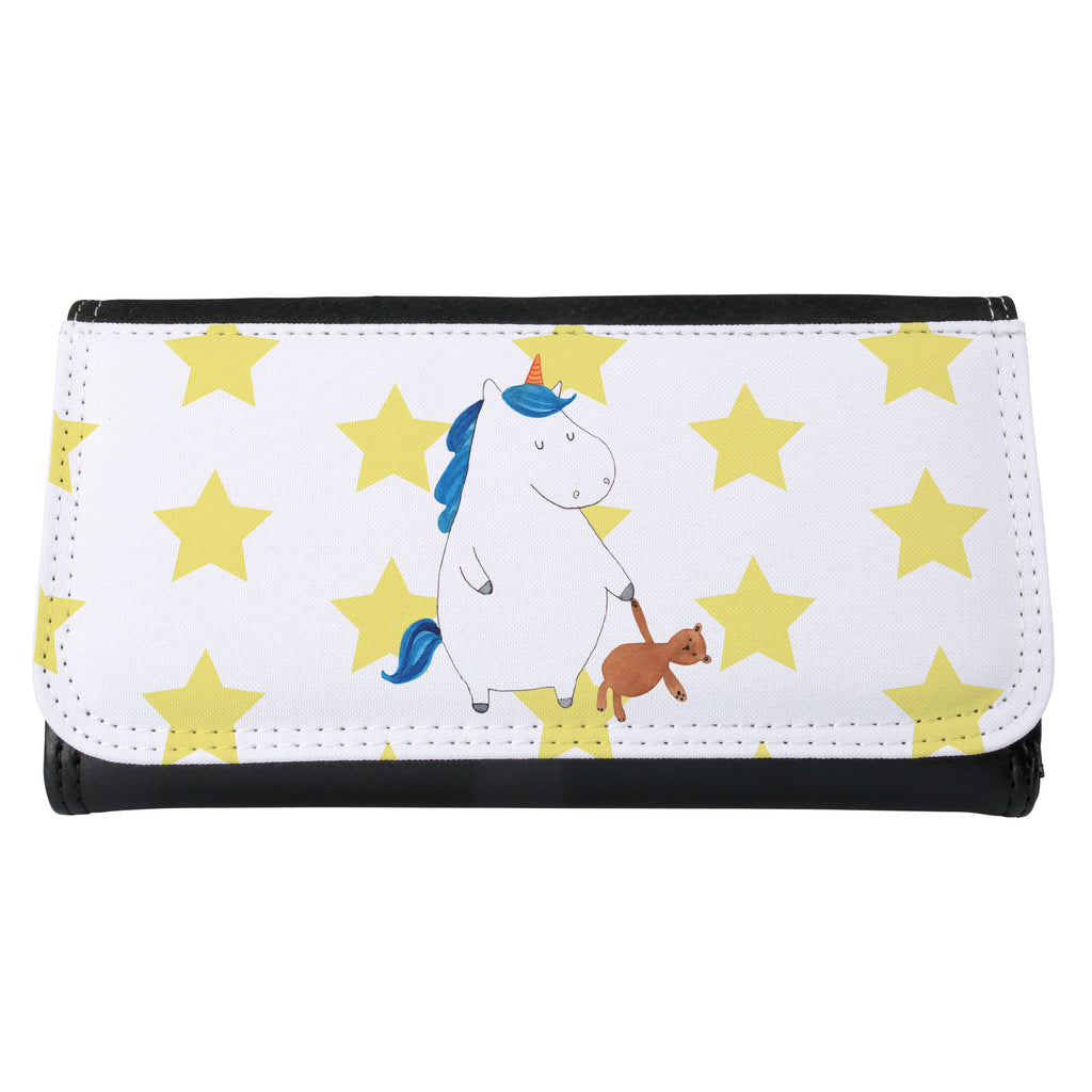 Damen Portemonnaie Einhorn Teddy Portemonnaie, Portemonee, Geldbörse, Damen, Groß, XXL, Geldbeutel, Portemonnaies, Einhorn, Einhörner, Einhorn Deko, Pegasus, Unicorn, schlafen, gute Nacht, Single, Bett, Träumen, Freundin, Singleleben