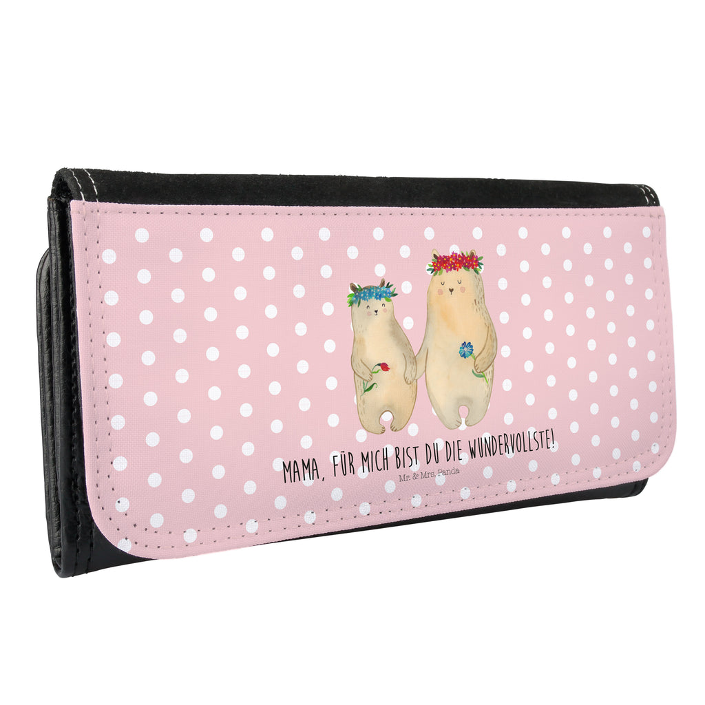 Damen Portemonnaie Bären mit Blumenkranz Portemonnaie, Portemonee, Geldbörse, Damen, Groß, XXL, Geldbeutel, Portemonnaies, Familie, Vatertag, Muttertag, Bruder, Schwester, Mama, Papa, Oma, Opa, Bär, Bären, Mutter, Mutti, Mami, Lieblingsmensch, Lieblingsmama, beste Mutter, weltbeste Mama, Geschenk Mama. Muttertag, Tochter, Kind, Kinder, Töchter, Family, Vorbild