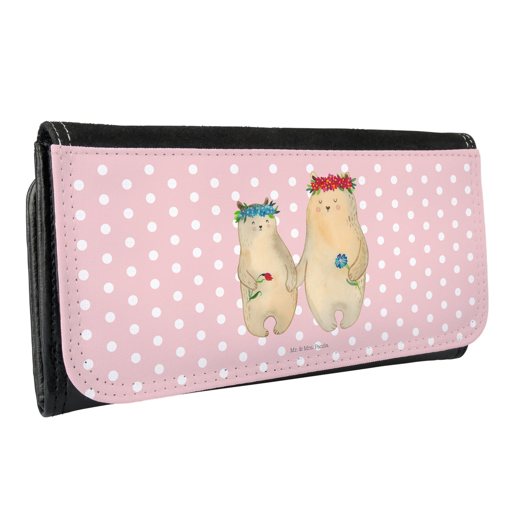 Damen Portemonnaie Bären mit Blumenkranz Portemonnaie, Portemonee, Geldbörse, Damen, Groß, XXL, Geldbeutel, Portemonnaies, Familie, Vatertag, Muttertag, Bruder, Schwester, Mama, Papa, Oma, Opa, Bär, Bären, Mutter, Mutti, Mami, Lieblingsmensch, Lieblingsmama, beste Mutter, weltbeste Mama, Geschenk Mama. Muttertag, Tochter, Kind, Kinder, Töchter, Family, Vorbild
