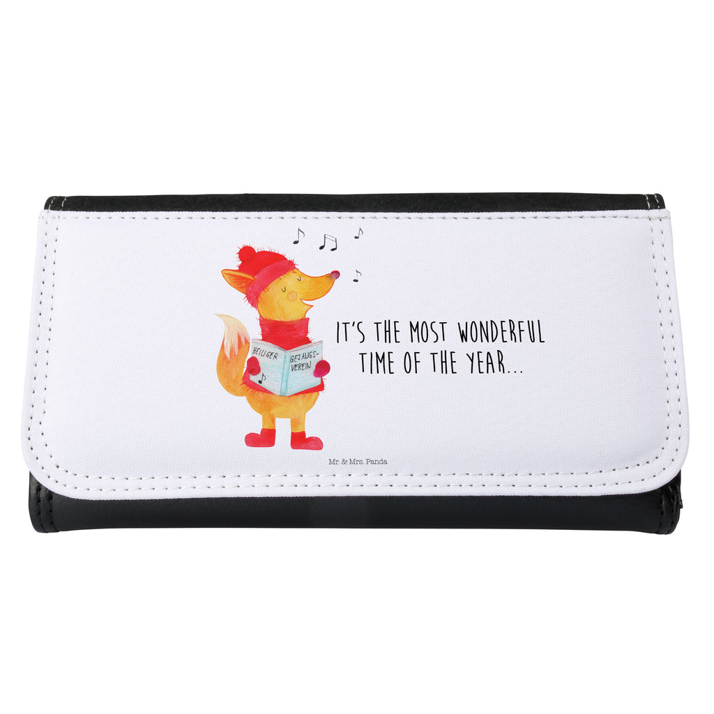Damen Portemonnaie Fuchs Sänger Portemonnaie, Portemonee, Geldbörse, Damen, Groß, XXL, Geldbeutel, Portemonnaies, Winter, Weihnachten, Weihnachtsdeko, Nikolaus, Advent, Heiligabend, Wintermotiv, Fuchs, Füchse, Sänger, Geschenk Sänger, Singen, Weihnachtslieder