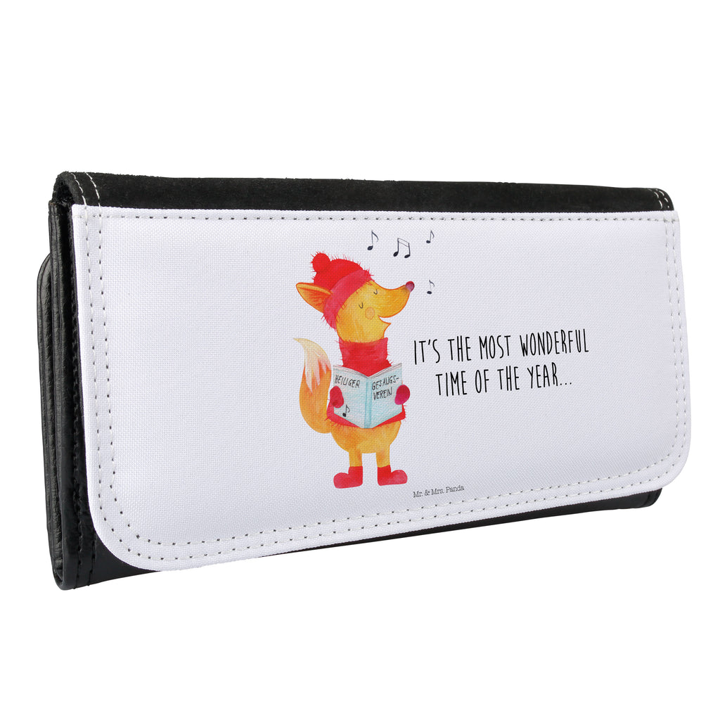 Damen Portemonnaie Fuchs Sänger Portemonnaie, Portemonee, Geldbörse, Damen, Groß, XXL, Geldbeutel, Portemonnaies, Winter, Weihnachten, Weihnachtsdeko, Nikolaus, Advent, Heiligabend, Wintermotiv, Fuchs, Füchse, Sänger, Geschenk Sänger, Singen, Weihnachtslieder