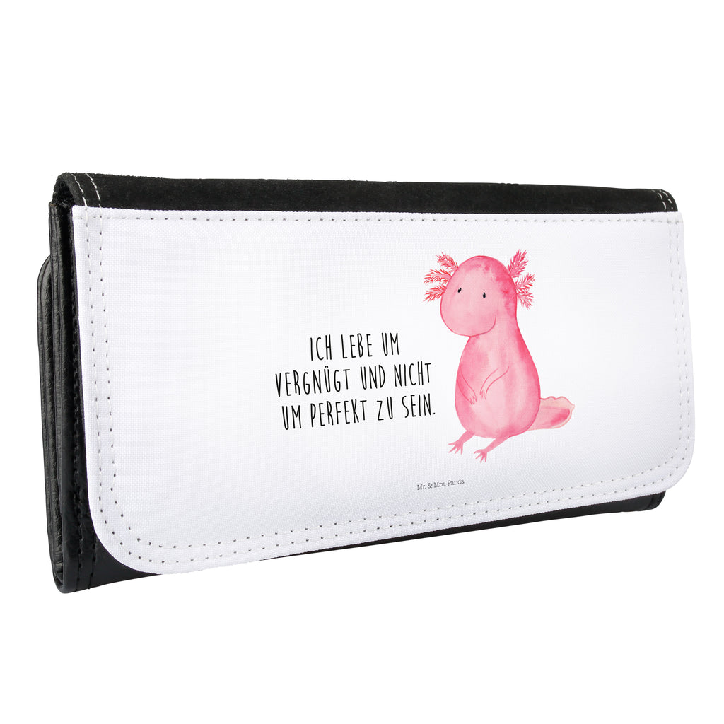 Damen Portemonnaie Axolotl Portemonnaie, Portemonee, Geldbörse, Damen, Groß, XXL, Geldbeutel, Portemonnaies, Axolotl, Molch, Axolot, vergnügt, fröhlich, zufrieden, Lebensstil, Weisheit, Lebensweisheit, Liebe, Freundin