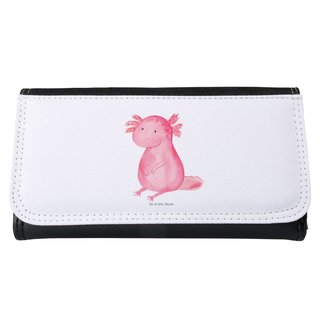 Damen Portemonnaie Axolotl Portemonnaie, Portemonee, Geldbörse, Damen, Groß, XXL, Geldbeutel, Portemonnaies, Axolotl, Molch, Axolot, vergnügt, fröhlich, zufrieden, Lebensstil, Weisheit, Lebensweisheit, Liebe, Freundin