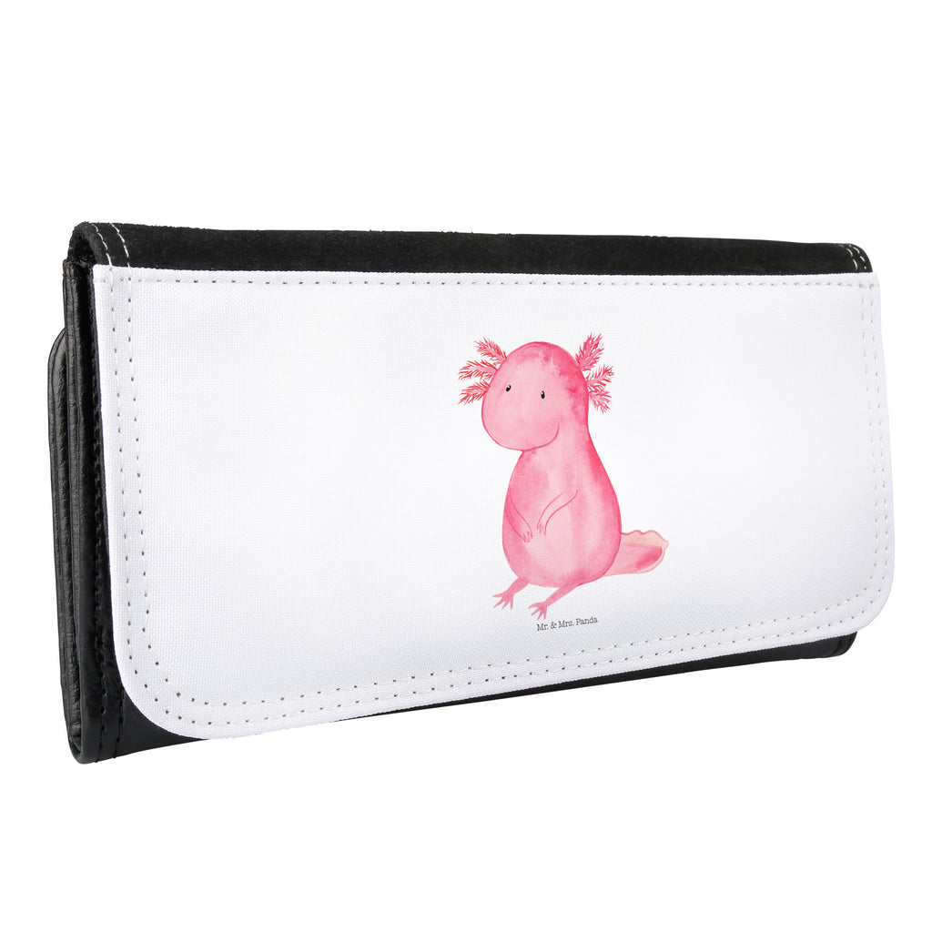 Damen Portemonnaie Axolotl Portemonnaie, Portemonee, Geldbörse, Damen, Groß, XXL, Geldbeutel, Portemonnaies, Axolotl, Molch, Axolot, vergnügt, fröhlich, zufrieden, Lebensstil, Weisheit, Lebensweisheit, Liebe, Freundin
