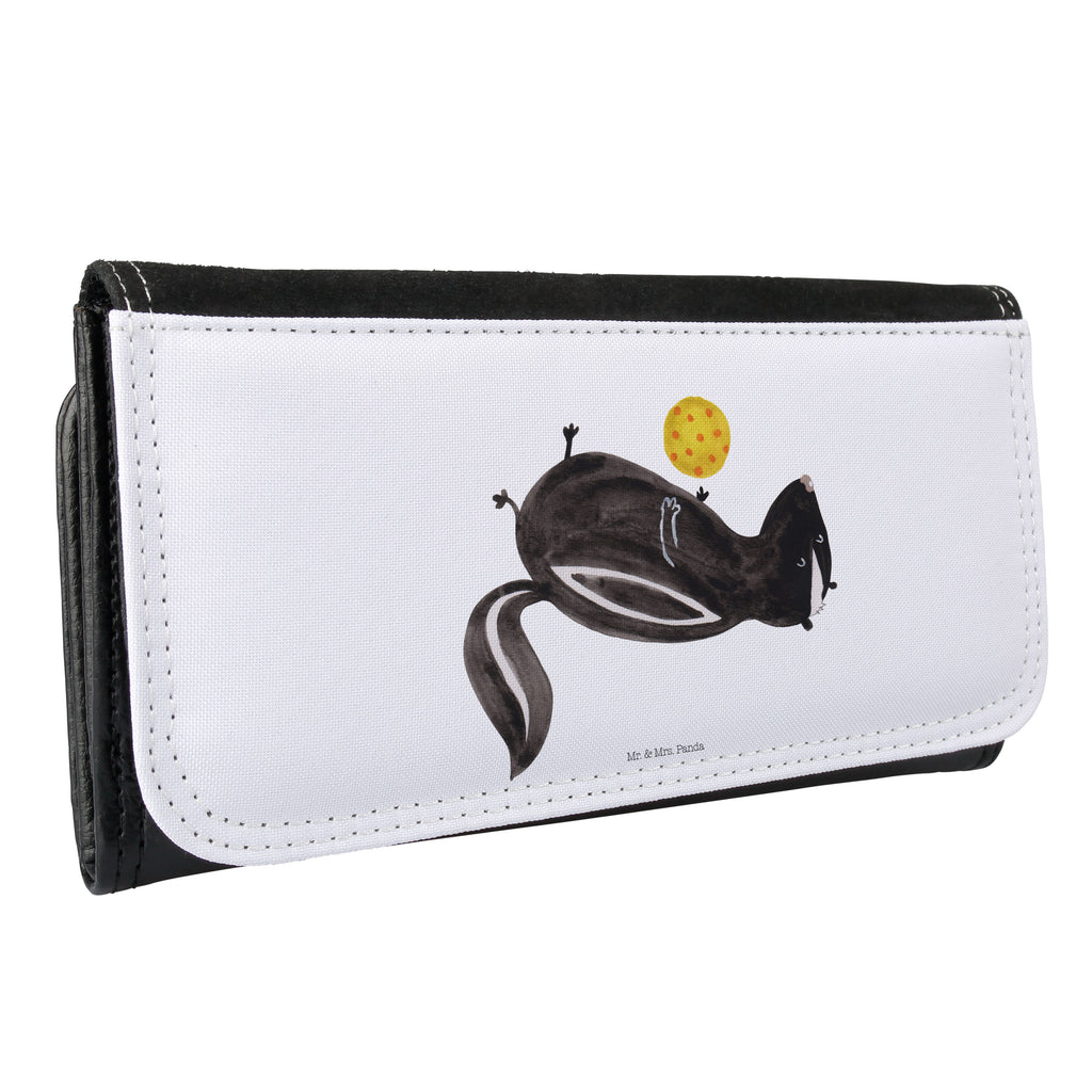 Damen Portemonnaie Stinktier Ball Portemonnaie, Portemonee, Geldbörse, Damen, Groß, XXL, Geldbeutel, Portemonnaies, Stinktier, Skunk, Wildtier, Raubtier, Stinker, Stinki, verspielt, Weisheit