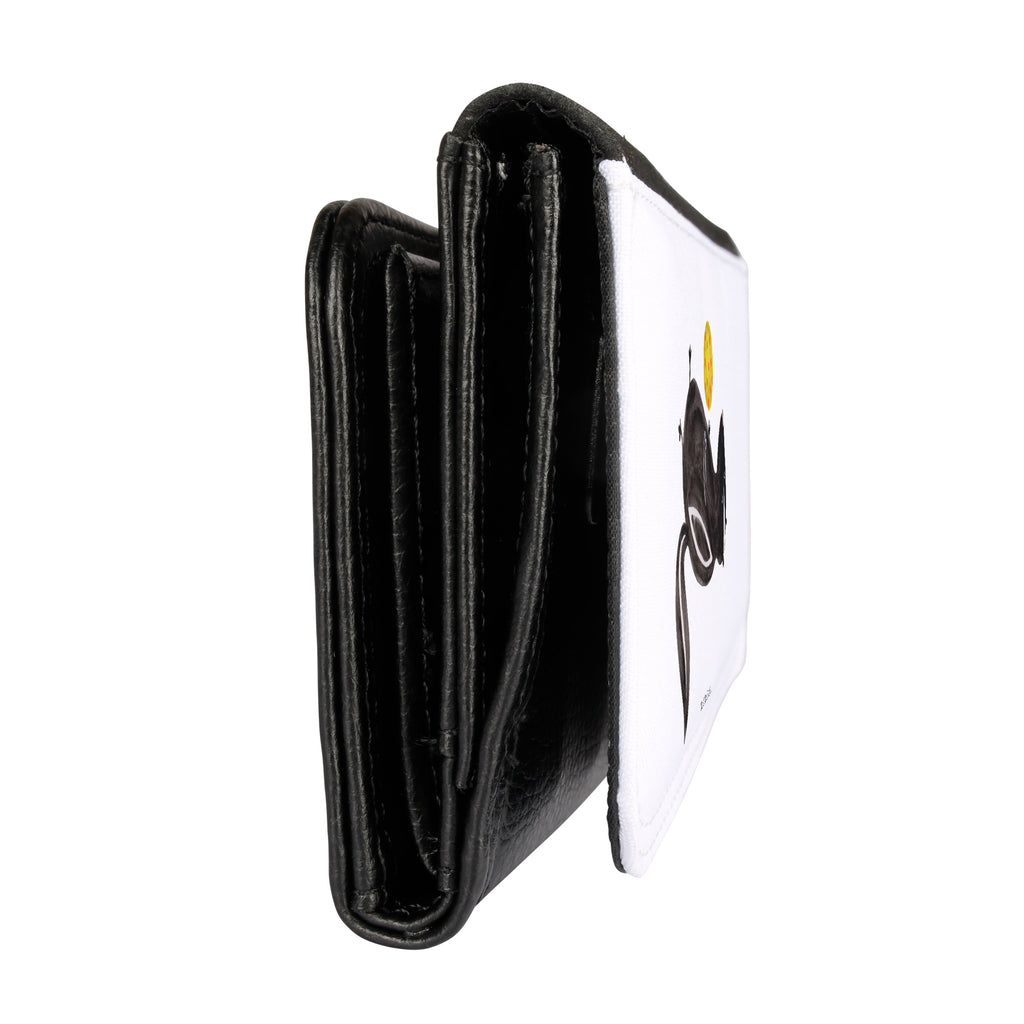 Damen Portemonnaie Stinktier Ball Portemonnaie, Portemonee, Geldbörse, Damen, Groß, XXL, Geldbeutel, Portemonnaies, Stinktier, Skunk, Wildtier, Raubtier, Stinker, Stinki, verspielt, Weisheit