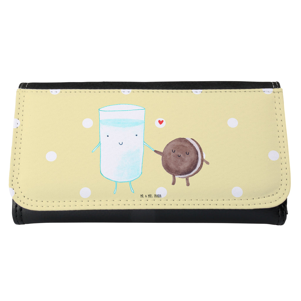 Damen Portemonnaie Milch & Keks Portemonnaie, Portemonee, Geldbörse, Damen, Groß, XXL, Geldbeutel, Portemonnaies, Tiermotive, Gute Laune, lustige Sprüche, Tiere, Milk, Cookie, Milch, Keks, Kekse, Kaffee, Einladung Frühstück, Motiv süß, romantisch, perfektes Paar