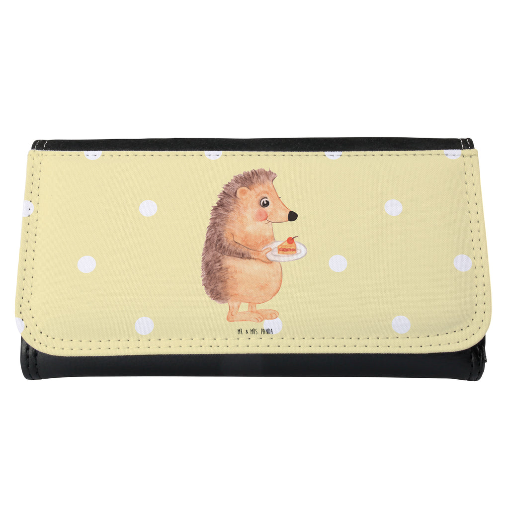 Damen Portemonnaie Igel mit Kuchenstück Portemonnaie, Portemonee, Geldbörse, Damen, Groß, XXL, Geldbeutel, Portemonnaies, Tiermotive, Gute Laune, lustige Sprüche, Tiere, Igel, Essen Spruch, Kuchen, Backen Geschenk, Kuchen backen, Einladung Party, Geburtstagskuchen, Torte