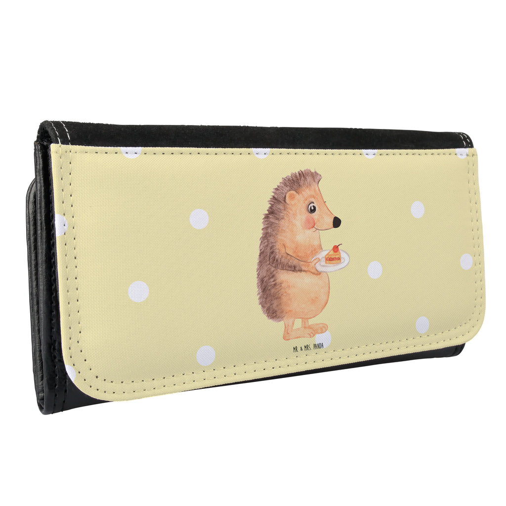 Damen Portemonnaie Igel mit Kuchenstück Portemonnaie, Portemonee, Geldbörse, Damen, Groß, XXL, Geldbeutel, Portemonnaies, Tiermotive, Gute Laune, lustige Sprüche, Tiere, Igel, Essen Spruch, Kuchen, Backen Geschenk, Kuchen backen, Einladung Party, Geburtstagskuchen, Torte