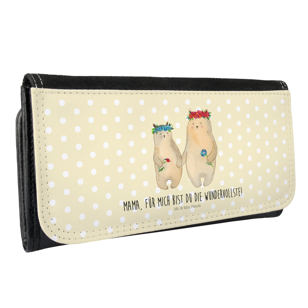 Damen Portemonnaie Bären mit Blumenkranz Portemonnaie, Portemonee, Geldbörse, Damen, Groß, XXL, Geldbeutel, Portemonnaies, Familie, Vatertag, Muttertag, Bruder, Schwester, Mama, Papa, Oma, Opa, Bär, Bären, Mutter, Mutti, Mami, Lieblingsmensch, Lieblingsmama, beste Mutter, weltbeste Mama, Geschenk Mama. Muttertag, Tochter, Kind, Kinder, Töchter, Family, Vorbild