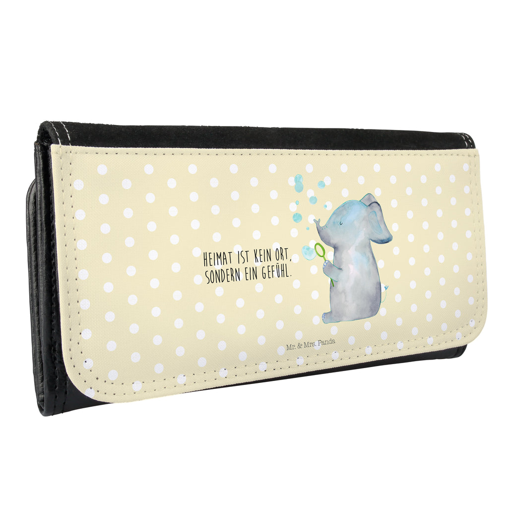 Damen Portemonnaie Elefant Seifenblasen Portemonnaie, Portemonee, Geldbörse, Damen, Groß, XXL, Geldbeutel, Portemonnaies, Tiermotive, Gute Laune, lustige Sprüche, Tiere, Elefant, Elefanten, Dickhäter, Rüsseltier, Seifenblasen, Liebe, Heimat, Gefühl. Daheim, Liebesbeweis, Liebesspruch