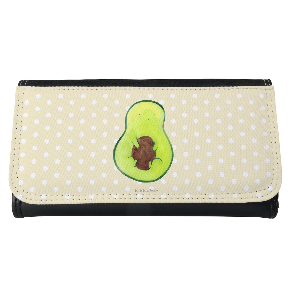 Damen Portemonnaie Avocado mit Kern Portemonnaie, Portemonee, Geldbörse, Damen, Groß, XXL, Geldbeutel, Portemonnaies, Avocado, Veggie, Vegan, Gesund, Avokado, Avocadokern, Kern, Pflanze, Spruch Leben