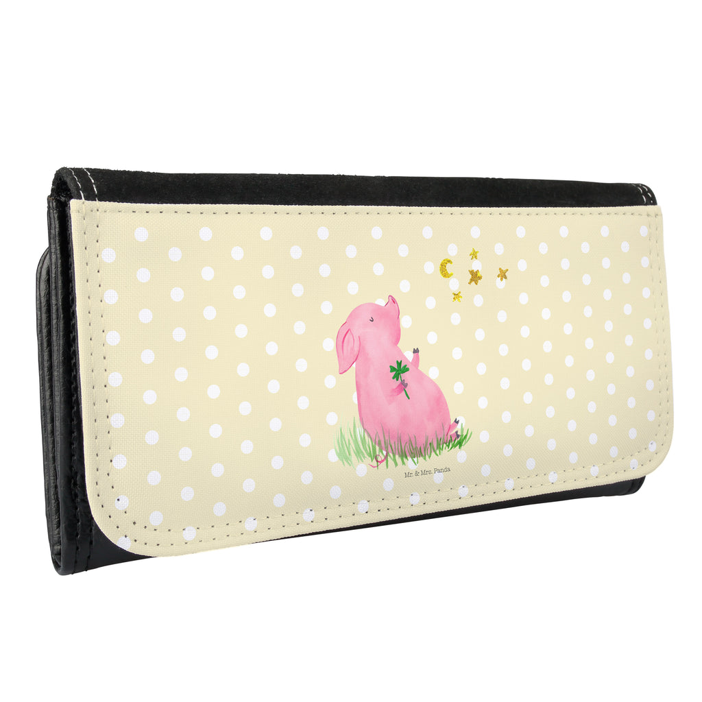 Damen Portemonnaie Glücksschwein Portemonnaie, Portemonee, Geldbörse, Damen, Groß, XXL, Geldbeutel, Portemonnaies, Tiermotive, Gute Laune, lustige Sprüche, Tiere, Glücksschwein. Glück, Schwein, Schweinchen, Sterne, Sernchen, Ziele, Träume, Motivation, Glücksbringer