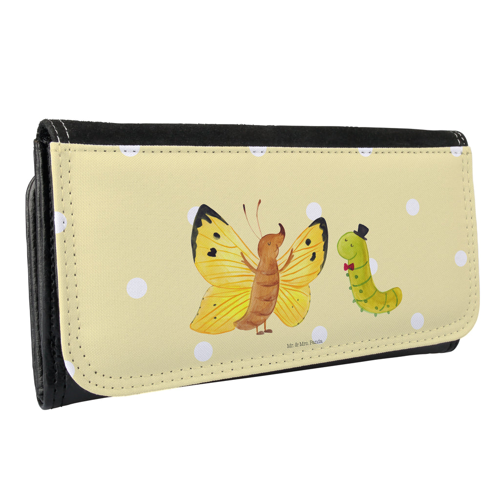 Damen Portemonnaie Raupe & Schmetterling Portemonnaie, Portemonee, Geldbörse, Damen, Groß, XXL, Geldbeutel, Portemonnaies, Tiermotive, Gute Laune, lustige Sprüche, Tiere, Raupe, Schmetterling, Zitronenfalter, Entwicklung, Erwachsen werden, Kokon, Hut, Hütchen, Schönheit, Aufwachsen