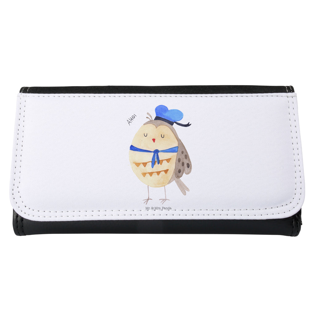 Damen Portemonnaie Eule Matrosen Portemonnaie, Portemonee, Geldbörse, Damen, Groß, XXL, Geldbeutel, Portemonnaies, Eule, Eule Spruch, Eule Deko, Owl, Wortspiel lustig, Matrose, Freundin, Ehe, Seefahrer, Heimathafen, Hochzeitstag Geschenk