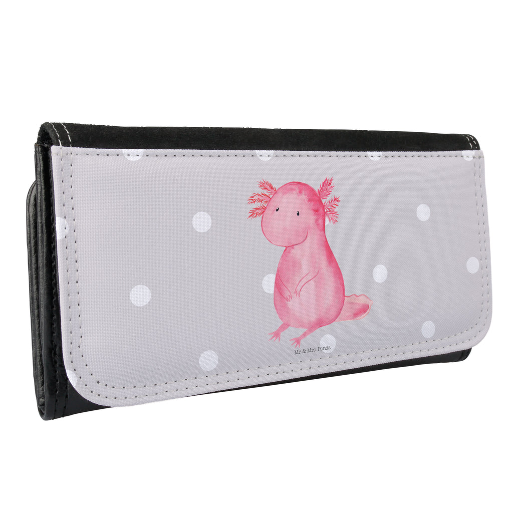 Damen Portemonnaie Axolotl Portemonnaie, Portemonee, Geldbörse, Damen, Groß, XXL, Geldbeutel, Portemonnaies, Axolotl, Molch, Axolot, vergnügt, fröhlich, zufrieden, Lebensstil, Weisheit, Lebensweisheit, Liebe, Freundin
