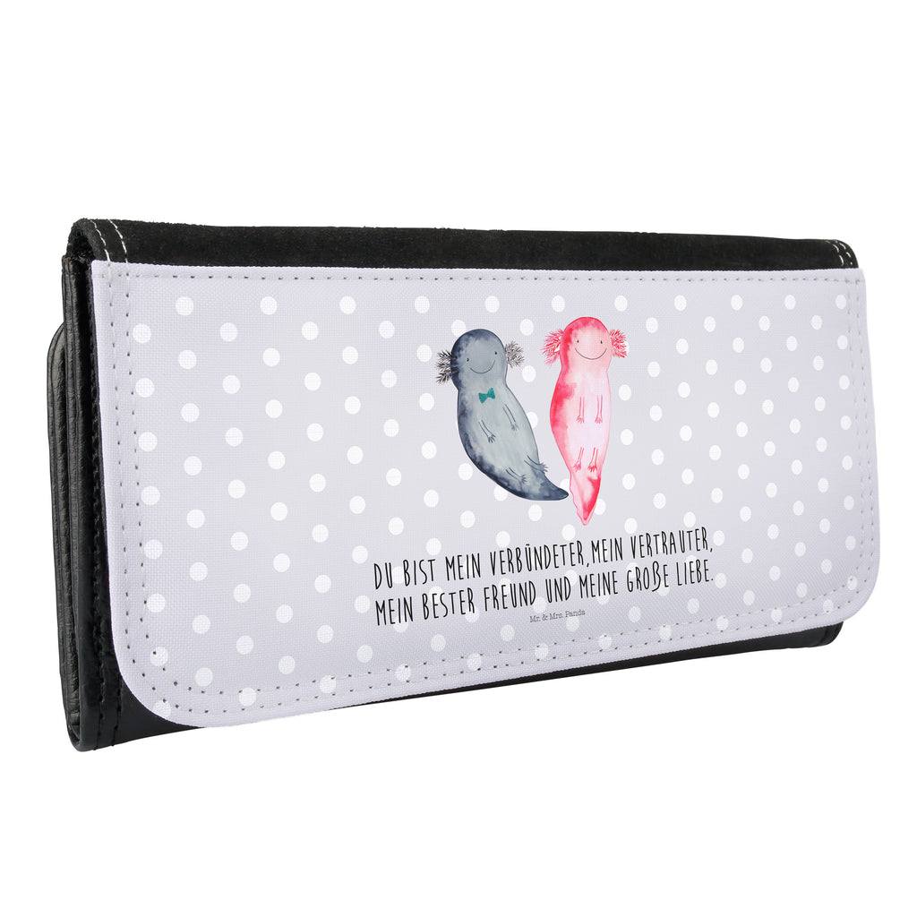 Damen Portemonnaie Axolotl Axel+Lotte Portemonnaie, Portemonee, Geldbörse, Damen, Groß, XXL, Geldbeutel, Portemonnaies, Axolotl, Molch, Axolot, Schwanzlurch, Lurch, Lurche, Liebe, große Liebe, Liebesbeweis, Freund, Verlobter, Ehemann, Jahrestag, Valentinstag