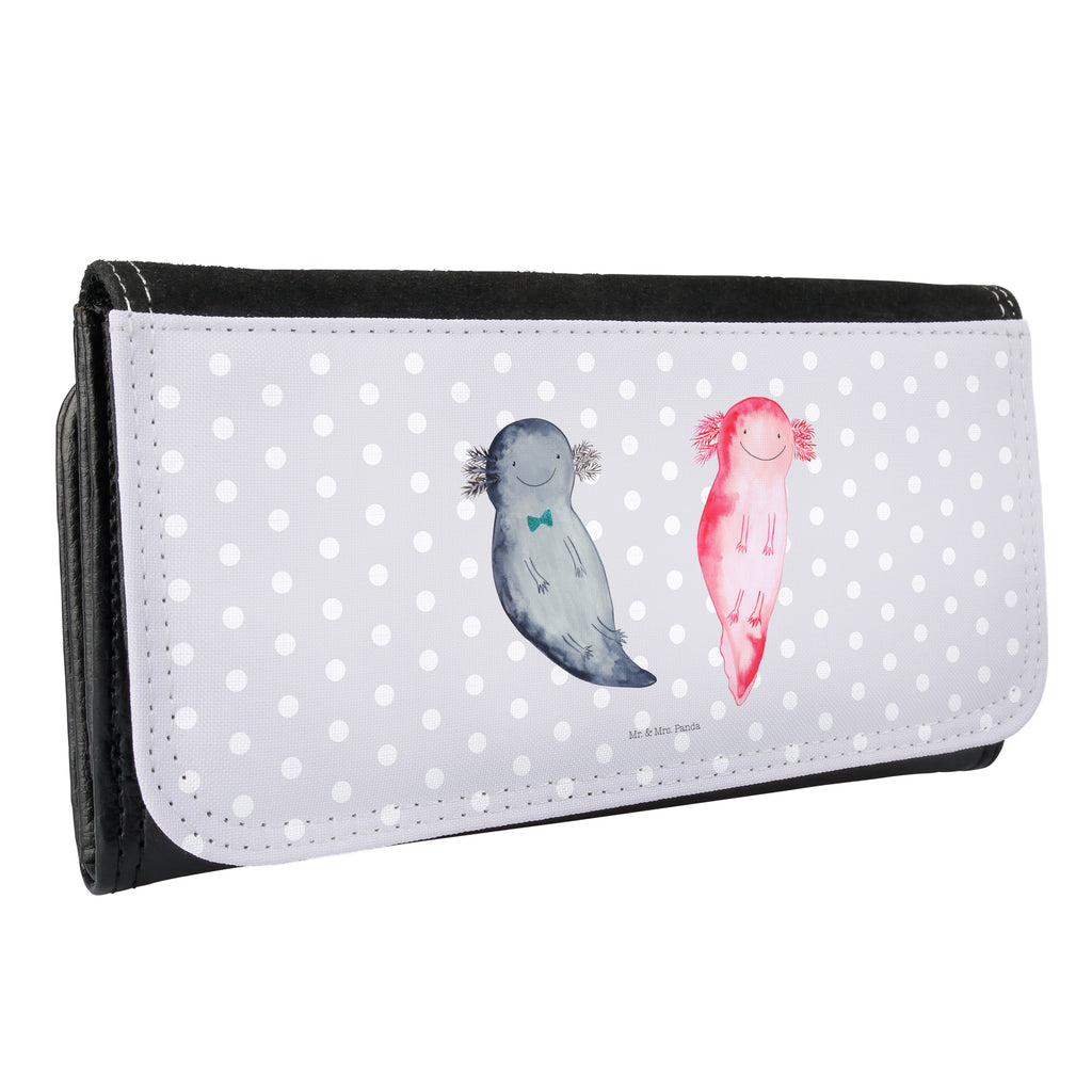Damen Portemonnaie Axolotl Axel+Lotte Portemonnaie, Portemonee, Geldbörse, Damen, Groß, XXL, Geldbeutel, Portemonnaies, Axolotl, Molch, Axolot, Schwanzlurch, Lurch, Lurche, Liebe, große Liebe, Liebesbeweis, Freund, Verlobter, Ehemann, Jahrestag, Valentinstag
