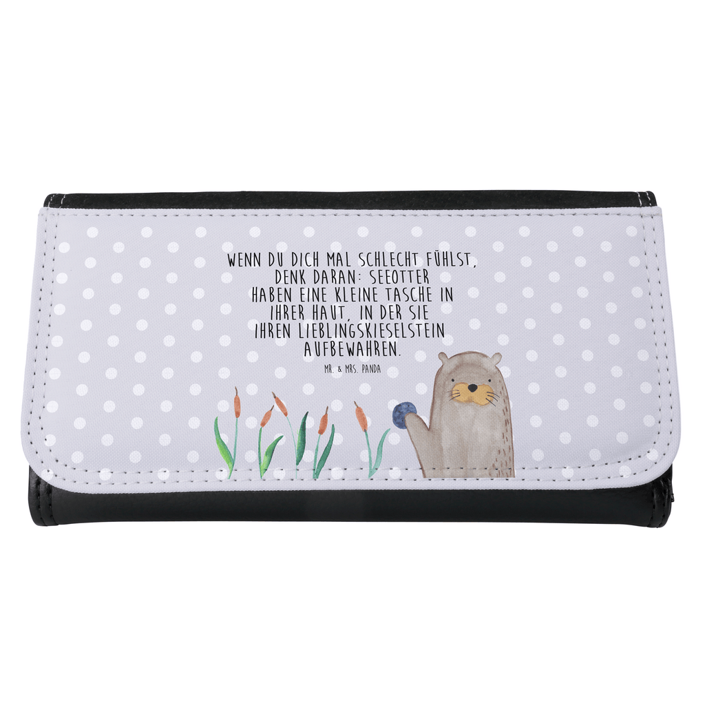 Damen Portemonnaie Otter mit Stein Portemonnaie, Portemonee, Geldbörse, Damen, Groß, XXL, Geldbeutel, Portemonnaies, Otter, Fischotter, Seeotter, Otter Seeotter See Otter