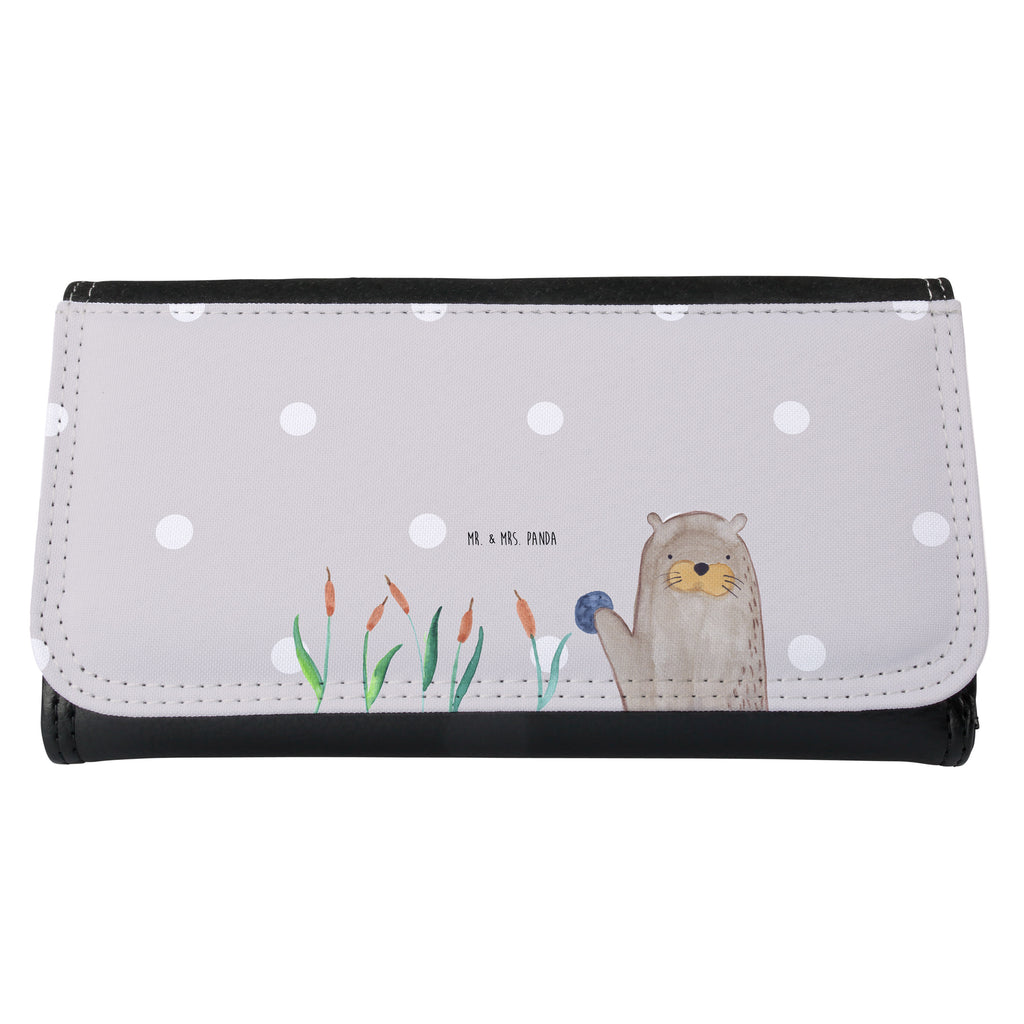 Damen Portemonnaie Otter mit Stein Portemonnaie, Portemonee, Geldbörse, Damen, Groß, XXL, Geldbeutel, Portemonnaies, Otter, Fischotter, Seeotter, Otter Seeotter See Otter