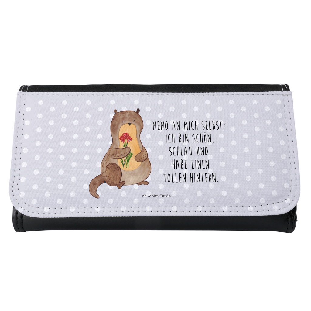 Damen Portemonnaie Otter Blumenstrauß Portemonnaie, Portemonee, Geldbörse, Damen, Groß, XXL, Geldbeutel, Portemonnaies, Otter, Fischotter, Seeotter, Otter Seeotter See Otter