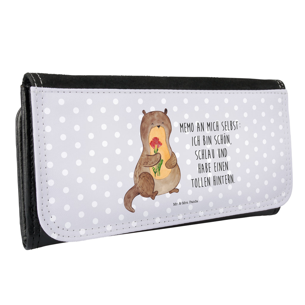 Damen Portemonnaie Otter Blumenstrauß Portemonnaie, Portemonee, Geldbörse, Damen, Groß, XXL, Geldbeutel, Portemonnaies, Otter, Fischotter, Seeotter, Otter Seeotter See Otter