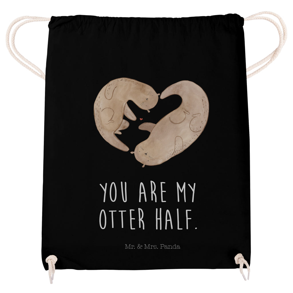 Sportbeutel Otter Herz Turnbeutel, Beutel, Sporttasche, Tasche, Stoffbeutel, Otter, Fischotter, Seeotter, Liebe, Herz, Liebesbeweis, Liebesgeschenk, Bessere Hälfte, Love you, Jahrestag, Hochzeitstag, Verlobung, gemeinsames Leben