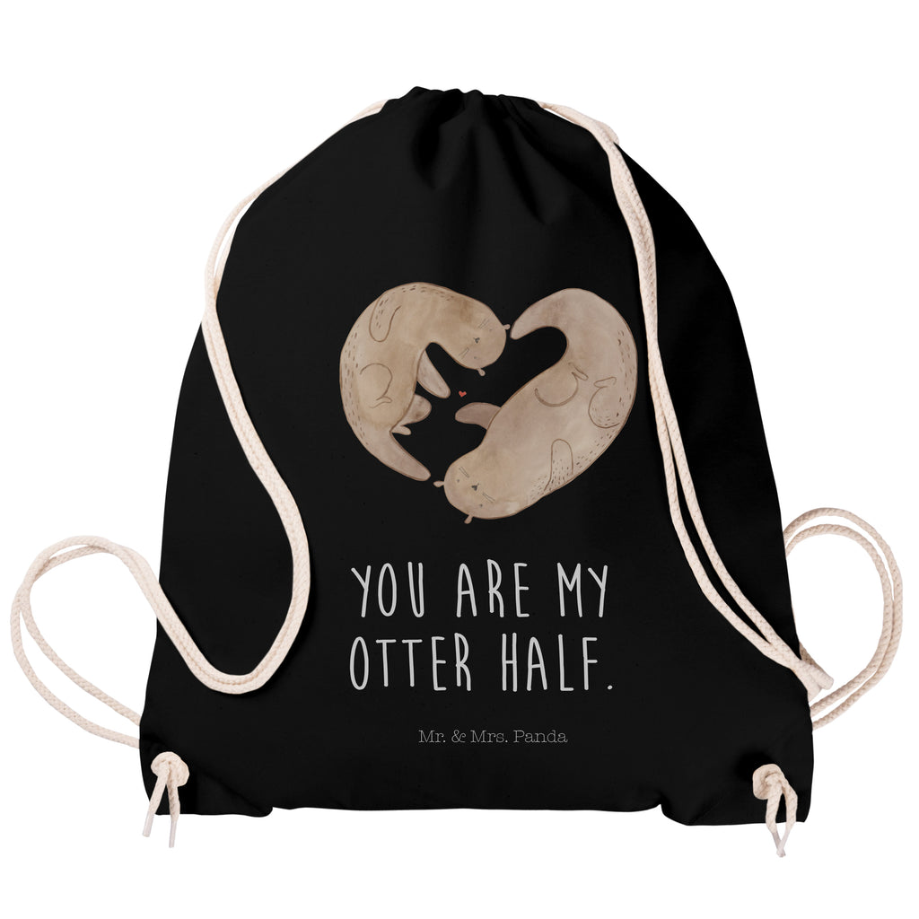 Sportbeutel Otter Herz Turnbeutel, Beutel, Sporttasche, Tasche, Stoffbeutel, Otter, Fischotter, Seeotter, Liebe, Herz, Liebesbeweis, Liebesgeschenk, Bessere Hälfte, Love you, Jahrestag, Hochzeitstag, Verlobung, gemeinsames Leben