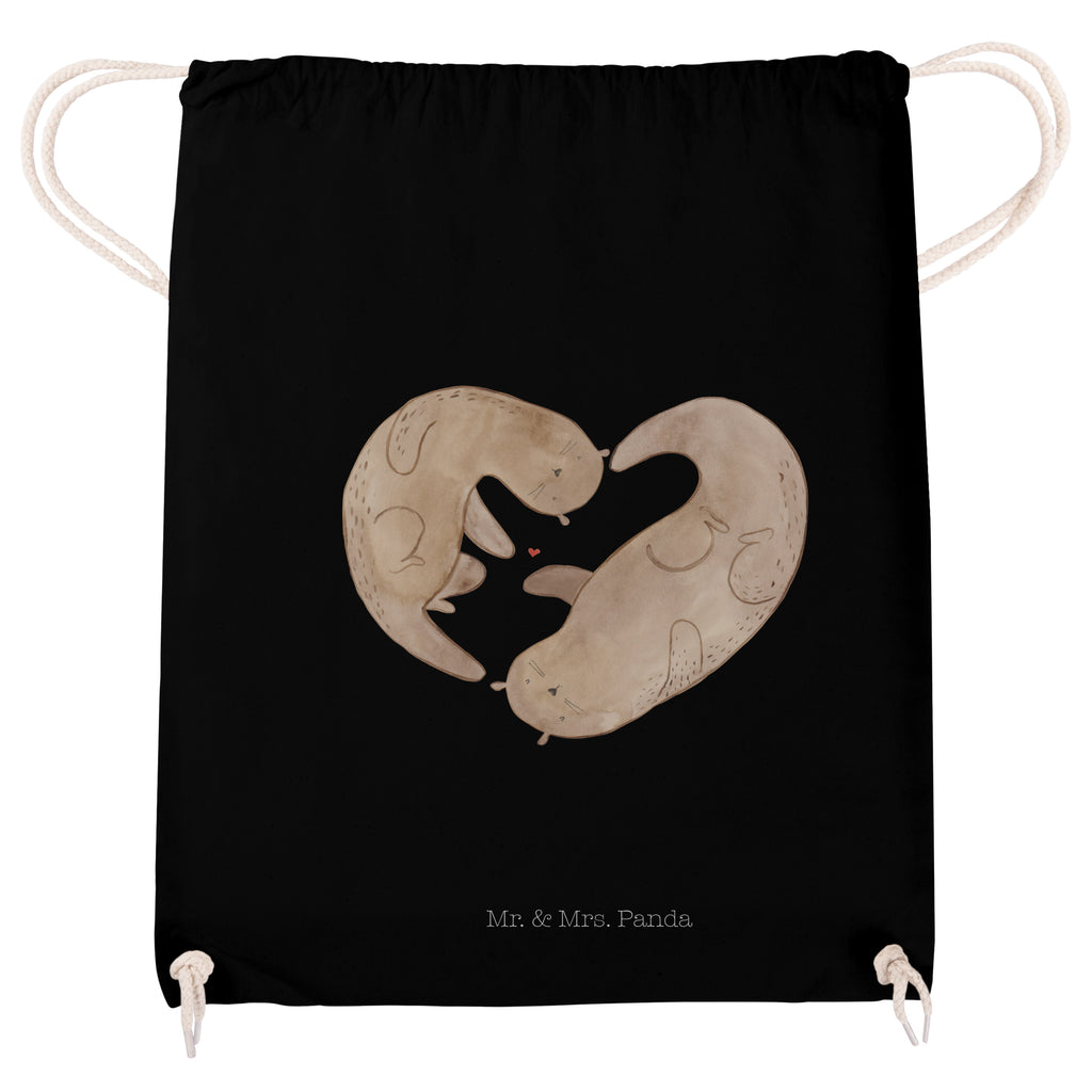 Sportbeutel Otter Herz Turnbeutel, Beutel, Sporttasche, Tasche, Stoffbeutel, Otter, Fischotter, Seeotter, Liebe, Herz, Liebesbeweis, Liebesgeschenk, Bessere Hälfte, Love you, Jahrestag, Hochzeitstag, Verlobung, gemeinsames Leben