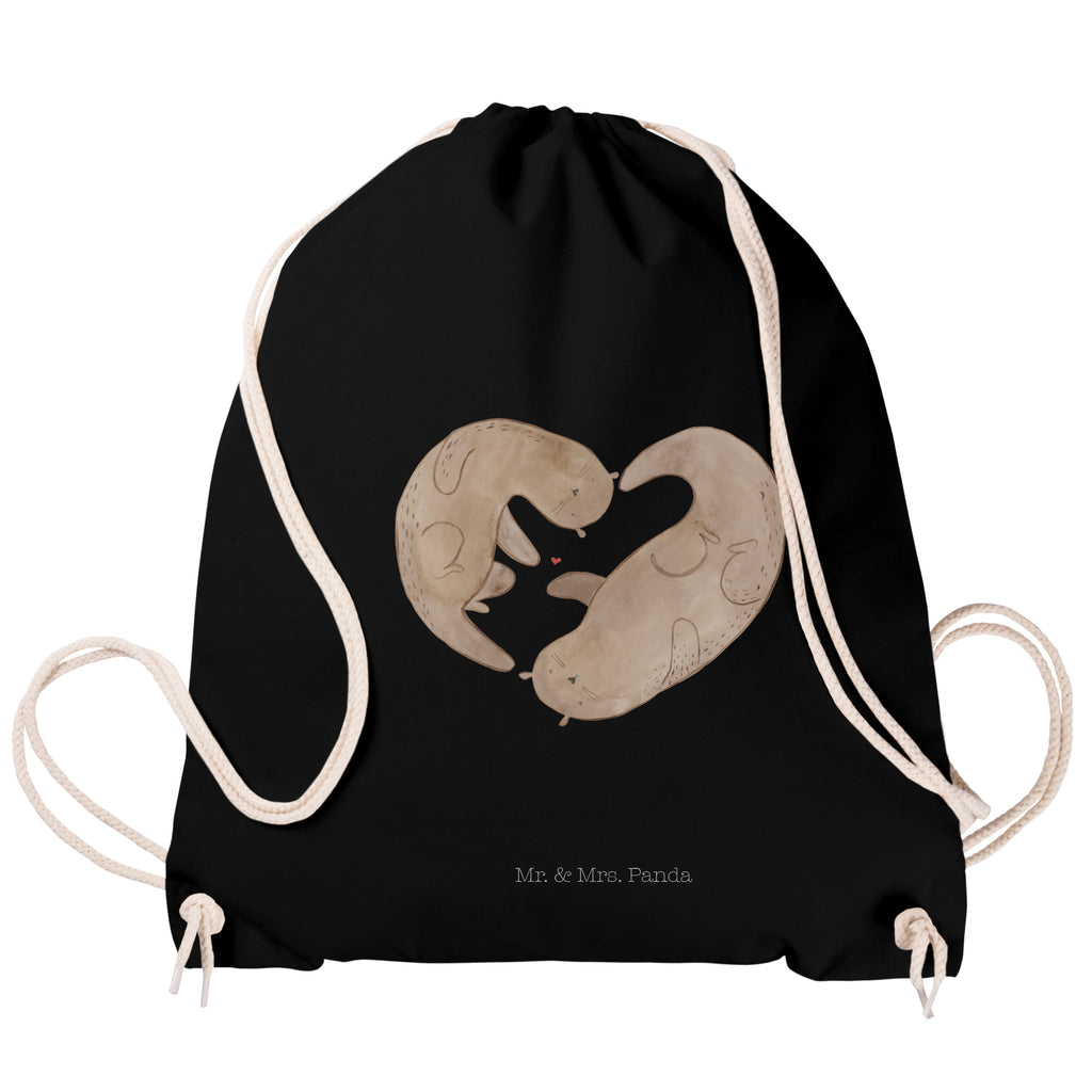 Sportbeutel Otter Herz Turnbeutel, Beutel, Sporttasche, Tasche, Stoffbeutel, Otter, Fischotter, Seeotter, Liebe, Herz, Liebesbeweis, Liebesgeschenk, Bessere Hälfte, Love you, Jahrestag, Hochzeitstag, Verlobung, gemeinsames Leben