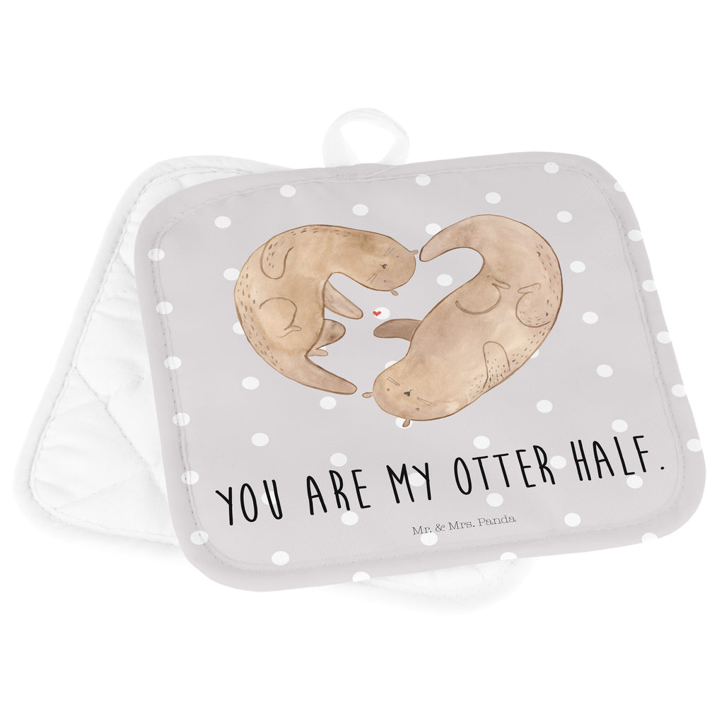 2er Set Topflappen  Otter Herz Topflappen, Topfuntersetzer, Ofenhandschuh, Topflappen Set, Topflappen lustig, Topflappen mit Spruch, Otter, Fischotter, Seeotter, Liebe, Herz, Liebesbeweis, Liebesgeschenk, Bessere Hälfte, Love you, Jahrestag, Hochzeitstag, Verlobung, gemeinsames Leben