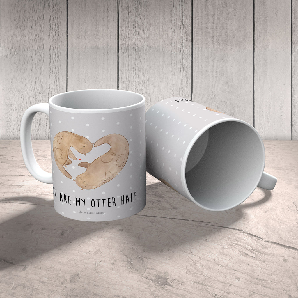 Kindertasse Otter Herz Kunststoff Tasse, Kindergarten, Tasse, Trinkbecher, Camping Becher, Kaffeetasse, Kunststoffbecher, Kindergartenbecher, Outdoorgeschirr, Kunststoffgeschirr, Reisebecher, Reisetasse, Kinderbecher, Otter, Fischotter, Seeotter, Liebe, Herz, Liebesbeweis, Liebesgeschenk, Bessere Hälfte, Love you, Jahrestag, Hochzeitstag, Verlobung, gemeinsames Leben