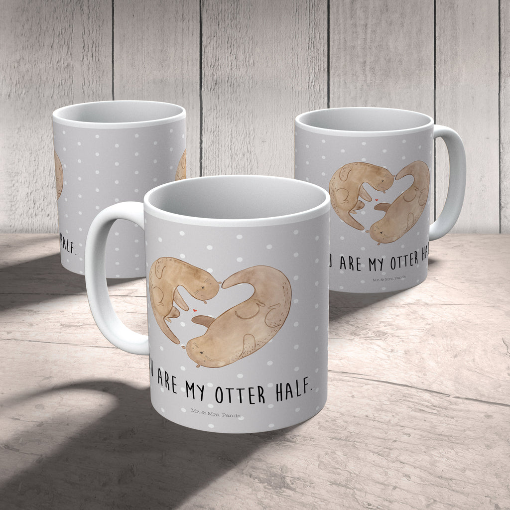 Kindertasse Otter Herz Kunststoff Tasse, Kindergarten, Tasse, Trinkbecher, Camping Becher, Kaffeetasse, Kunststoffbecher, Kindergartenbecher, Outdoorgeschirr, Kunststoffgeschirr, Reisebecher, Reisetasse, Kinderbecher, Otter, Fischotter, Seeotter, Liebe, Herz, Liebesbeweis, Liebesgeschenk, Bessere Hälfte, Love you, Jahrestag, Hochzeitstag, Verlobung, gemeinsames Leben