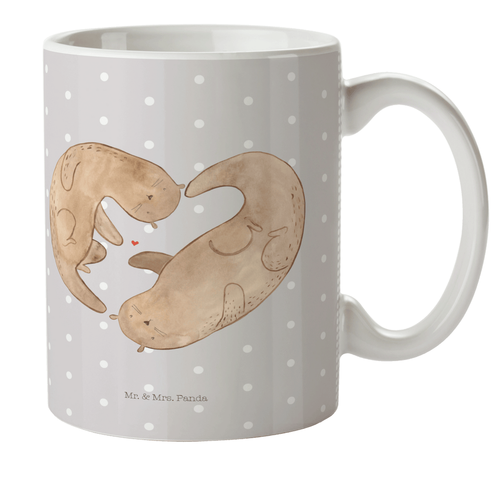 Kindertasse Otter Herz Kunststoff Tasse, Kindergarten, Tasse, Trinkbecher, Camping Becher, Kaffeetasse, Kunststoffbecher, Kindergartenbecher, Outdoorgeschirr, Kunststoffgeschirr, Reisebecher, Reisetasse, Kinderbecher, Otter, Fischotter, Seeotter, Liebe, Herz, Liebesbeweis, Liebesgeschenk, Bessere Hälfte, Love you, Jahrestag, Hochzeitstag, Verlobung, gemeinsames Leben