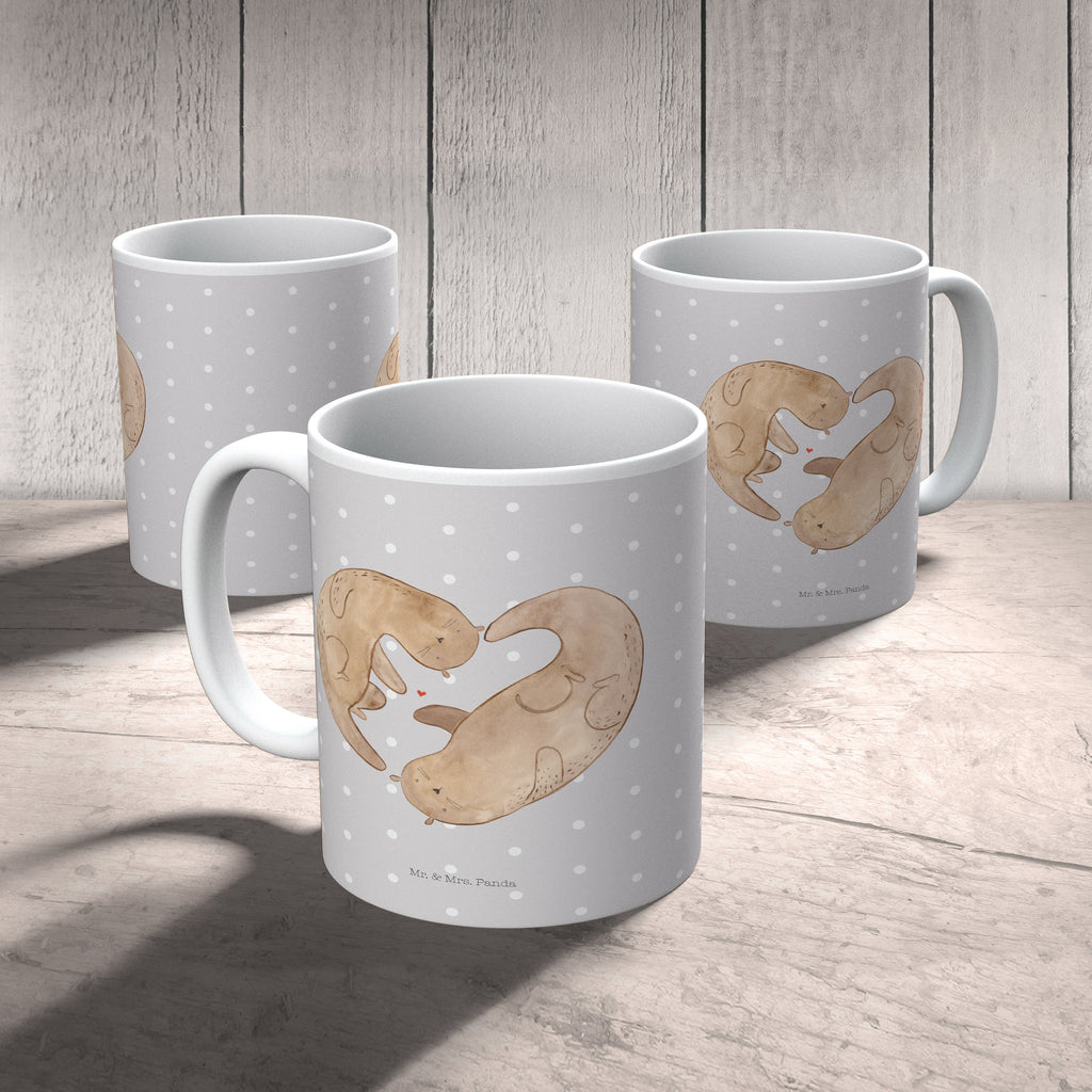 Kindertasse Otter Herz Kunststoff Tasse, Kindergarten, Tasse, Trinkbecher, Camping Becher, Kaffeetasse, Kunststoffbecher, Kindergartenbecher, Outdoorgeschirr, Kunststoffgeschirr, Reisebecher, Reisetasse, Kinderbecher, Otter, Fischotter, Seeotter, Liebe, Herz, Liebesbeweis, Liebesgeschenk, Bessere Hälfte, Love you, Jahrestag, Hochzeitstag, Verlobung, gemeinsames Leben
