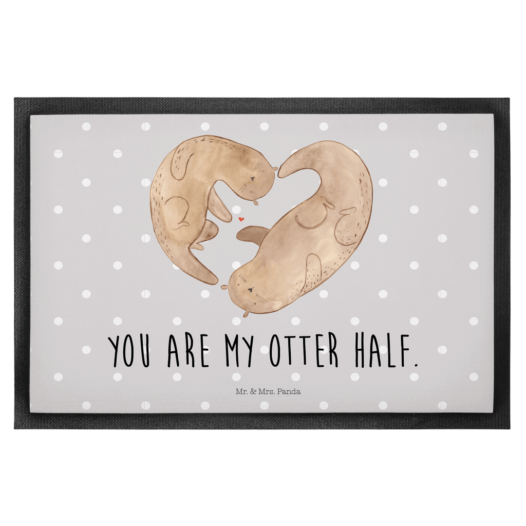 Fußmatte Otter Herz Otter,  Seeotter, Liebe, Herz, Liebesbeweis, Liebesgeschenk, Bessere Hälfte, Love you, Jahrestag, Hochzeitstag, Verlobung, gemeinsames Leben Türvorleger, Schmutzmatte, Fußabtreter, Matte, Schmutzfänger, Fußabstreifer, Schmutzfangmatte, Türmatte, Motivfußmatte,  Haustürmatte, Vorleger  Otter,  Fischotter,  Seeotter