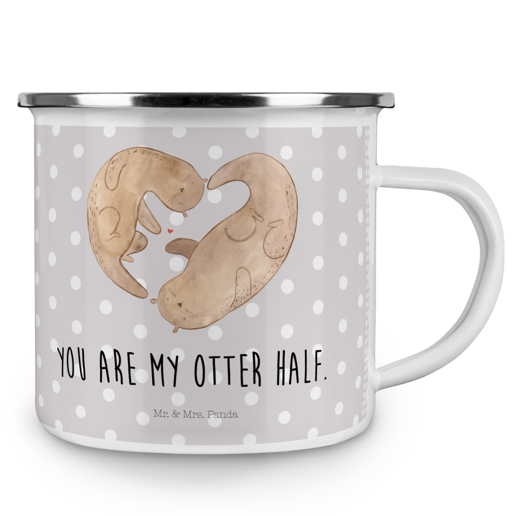 Camping Emaille Tasse Otter Herz Campingtasse, Trinkbecher, Metalltasse, Outdoor Tasse, Emaille Trinkbecher, Blechtasse Outdoor, Emaille Campingbecher, Edelstahl Trinkbecher, Metalltasse für Camping, Kaffee Blechtasse, Camping Tasse Metall, Otter, Fischotter, Seeotter, Liebe, Herz, Liebesbeweis, Liebesgeschenk, Bessere Hälfte, Love you, Jahrestag, Hochzeitstag, Verlobung, gemeinsames Leben