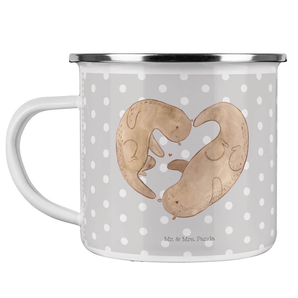 Camping Emaille Tasse Otter Herz Campingtasse, Trinkbecher, Metalltasse, Outdoor Tasse, Emaille Trinkbecher, Blechtasse Outdoor, Emaille Campingbecher, Edelstahl Trinkbecher, Metalltasse für Camping, Kaffee Blechtasse, Camping Tasse Metall, Otter, Fischotter, Seeotter, Liebe, Herz, Liebesbeweis, Liebesgeschenk, Bessere Hälfte, Love you, Jahrestag, Hochzeitstag, Verlobung, gemeinsames Leben