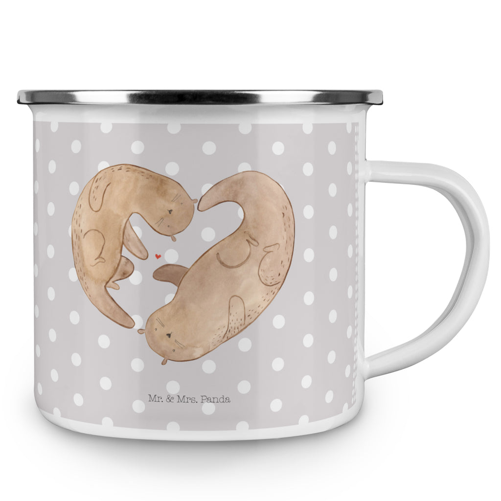 Camping Emaille Tasse Otter Herz Campingtasse, Trinkbecher, Metalltasse, Outdoor Tasse, Emaille Trinkbecher, Blechtasse Outdoor, Emaille Campingbecher, Edelstahl Trinkbecher, Metalltasse für Camping, Kaffee Blechtasse, Camping Tasse Metall, Otter, Fischotter, Seeotter, Liebe, Herz, Liebesbeweis, Liebesgeschenk, Bessere Hälfte, Love you, Jahrestag, Hochzeitstag, Verlobung, gemeinsames Leben