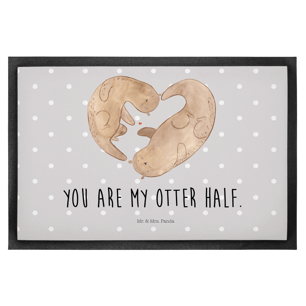 Fußmatte Otter Herz Otter,  Seeotter, Liebe, Herz, Liebesbeweis, Liebesgeschenk, Bessere Hälfte, Love you, Jahrestag, Hochzeitstag, Verlobung, gemeinsames Leben Türvorleger, Schmutzmatte, Fußabtreter, Matte, Schmutzfänger, Fußabstreifer, Schmutzfangmatte, Türmatte, Motivfußmatte,  Haustürmatte, Vorleger  Otter,  Fischotter,  Seeotter