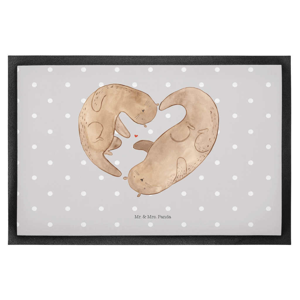 Fußmatte Otter Herz Otter,  Seeotter, Liebe, Herz, Liebesbeweis, Liebesgeschenk, Bessere Hälfte, Love you, Jahrestag, Hochzeitstag, Verlobung, gemeinsames Leben Türvorleger, Schmutzmatte, Fußabtreter, Matte, Schmutzfänger, Fußabstreifer, Schmutzfangmatte, Türmatte, Motivfußmatte,  Haustürmatte, Vorleger  Otter,  Fischotter,  Seeotter