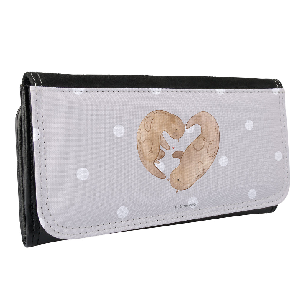 Damen Portemonnaie Otter Herz Portemonnaie, Portemonee, Geldbörse, Damen, Groß, XXL, Geldbeutel, Portemonnaies, Otter, Fischotter, Seeotter, Liebe, Herz, Liebesbeweis, Liebesgeschenk, Bessere Hälfte, Love you, Jahrestag, Hochzeitstag, Verlobung, gemeinsames Leben
