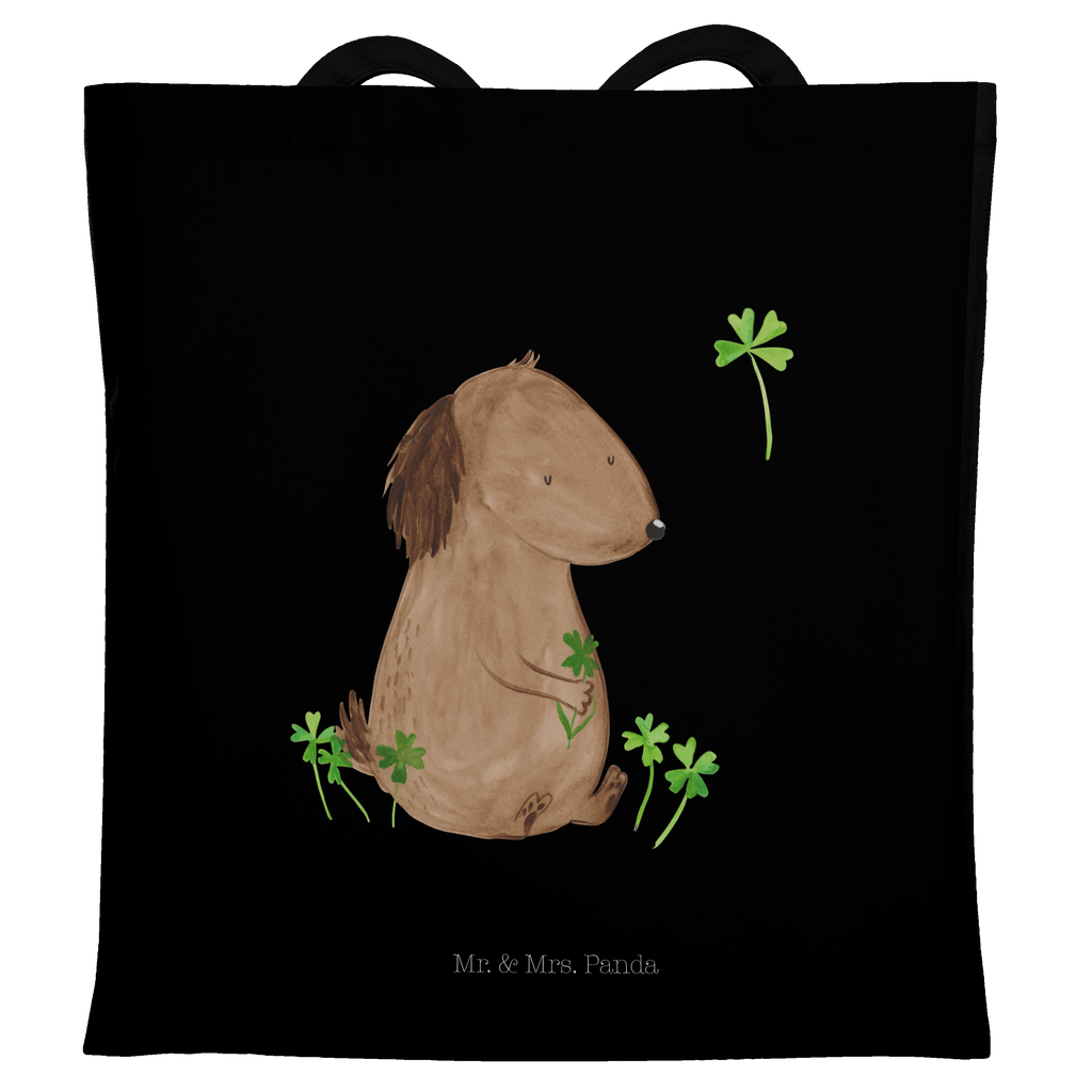 Tragetasche Hund Kleeblatt Beuteltasche, Beutel, Einkaufstasche, Jutebeutel, Stoffbeutel, Hund, Hundemotiv, Haustier, Hunderasse, Tierliebhaber, Hundebesitzer, Sprüche, Kleeblatt, Glück, Tagträume, Motivation, Neuanfang, Geschenk, Glücksbringer, Selbstliebe, Achtsamkeit