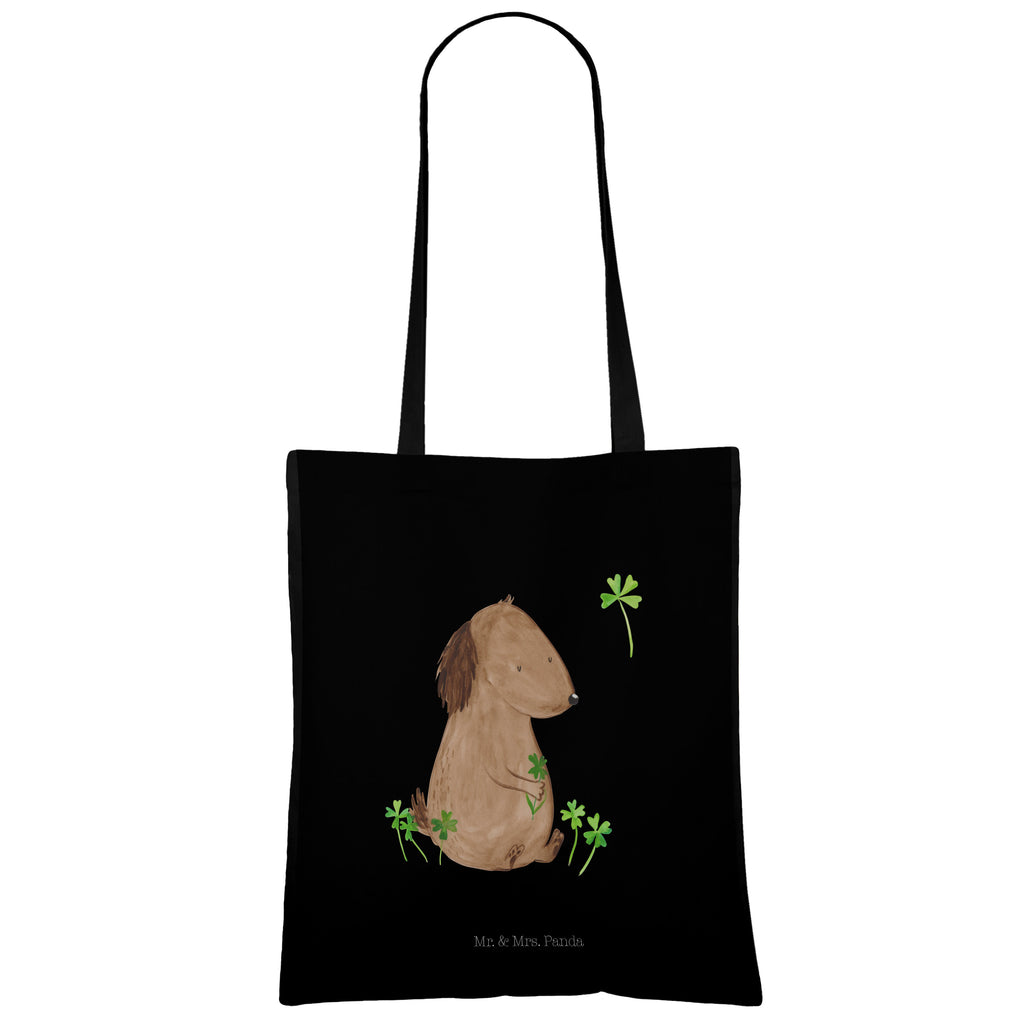 Tragetasche Hund Kleeblatt Beuteltasche, Beutel, Einkaufstasche, Jutebeutel, Stoffbeutel, Hund, Hundemotiv, Haustier, Hunderasse, Tierliebhaber, Hundebesitzer, Sprüche, Kleeblatt, Glück, Tagträume, Motivation, Neuanfang, Geschenk, Glücksbringer, Selbstliebe, Achtsamkeit