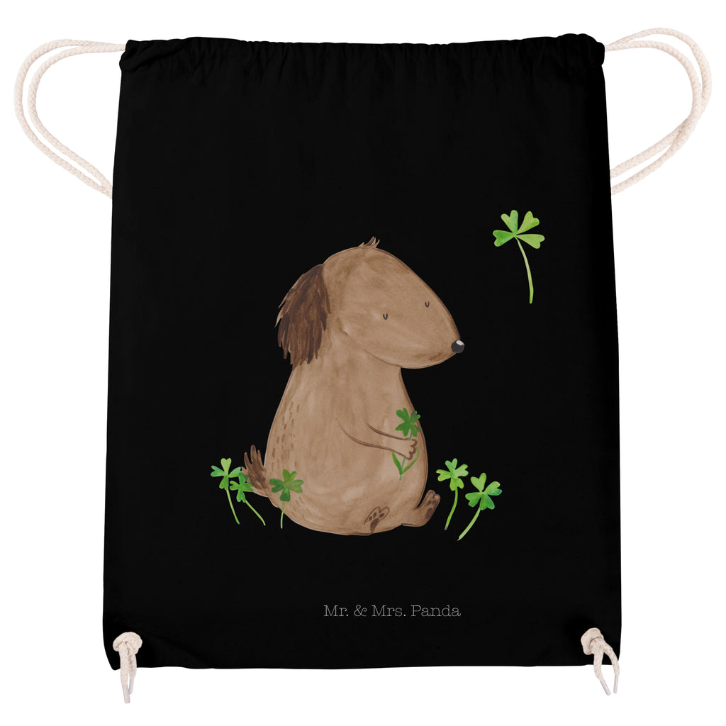 Sportbeutel Hund Kleeblatt Turnbeutel, Beutel, Sporttasche, Tasche, Stoffbeutel, Hund, Hundemotiv, Haustier, Hunderasse, Tierliebhaber, Hundebesitzer, Sprüche, Kleeblatt, Glück, Tagträume, Motivation, Neuanfang, Geschenk, Glücksbringer, Selbstliebe, Achtsamkeit