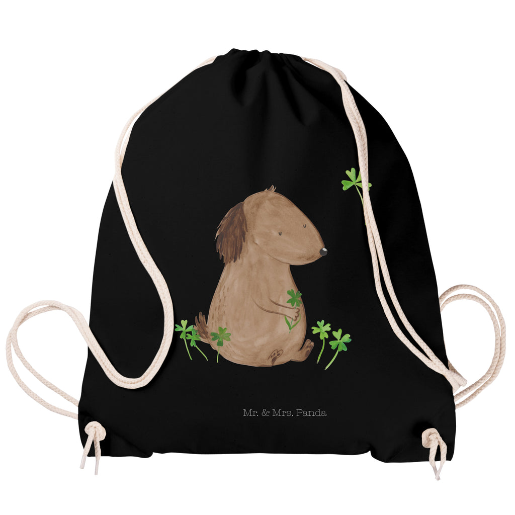 Sportbeutel Hund Kleeblatt Turnbeutel, Beutel, Sporttasche, Tasche, Stoffbeutel, Hund, Hundemotiv, Haustier, Hunderasse, Tierliebhaber, Hundebesitzer, Sprüche, Kleeblatt, Glück, Tagträume, Motivation, Neuanfang, Geschenk, Glücksbringer, Selbstliebe, Achtsamkeit