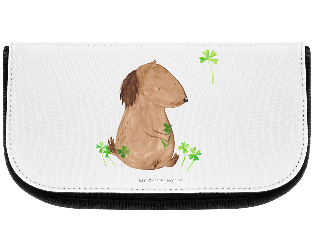 Kosmetiktasche Hund Kleeblatt Kosmetikbeutel, Kulturtasche, Kulturbeutel, Schminktasche, Make-Up Tasche, Hund, Hundemotiv, Haustier, Hunderasse, Tierliebhaber, Hundebesitzer, Sprüche, Kleeblatt, Glück, Tagträume, Motivation, Neuanfang, Geschenk, Glücksbringer, Selbstliebe, Achtsamkeit